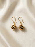 Midnight Lattice Drops — handmade gold-tone filigree jewelry by Sima & Sid
