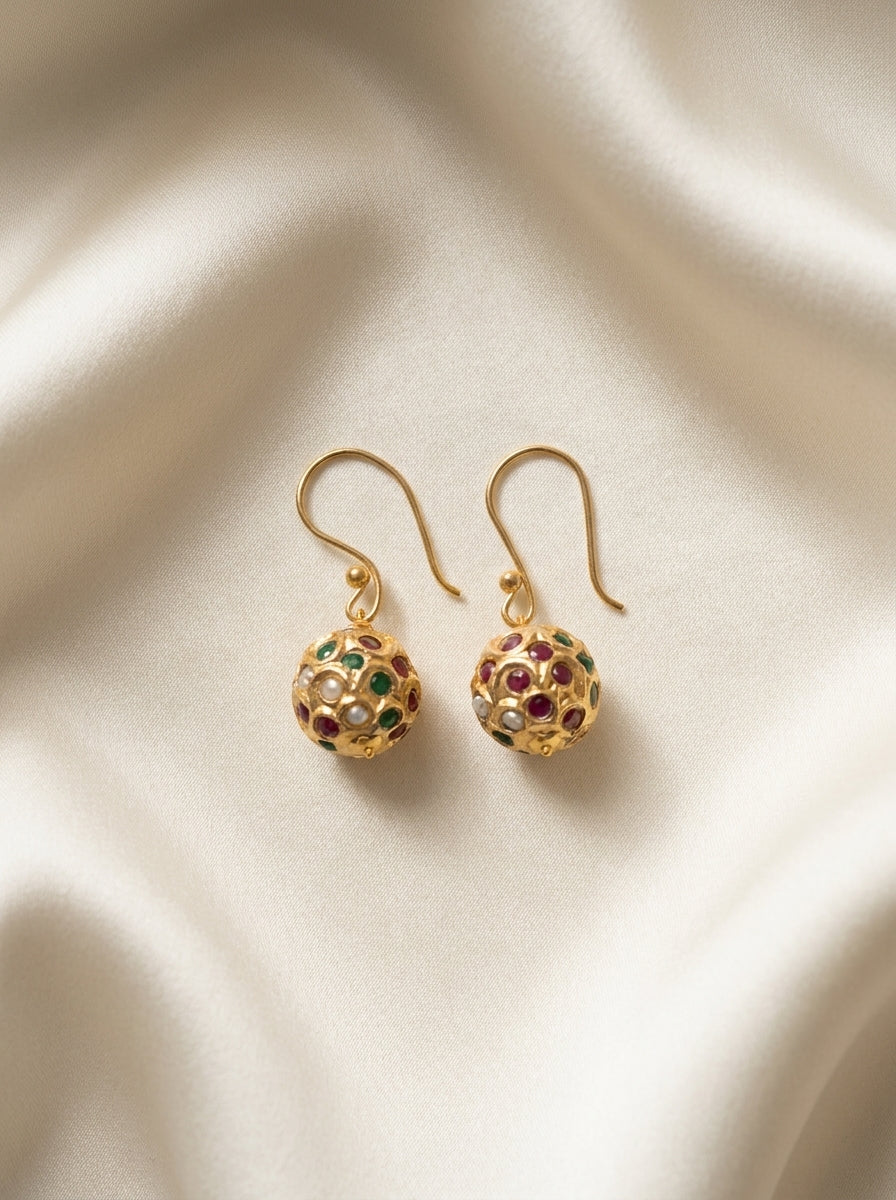 Regal Pavilion Drops — handmade gold-tone metal jewelry by Sima & Sid