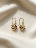 Gilded Kaleidoscope Drops — handmade gold-tone metal jewelry by Sima & Sid