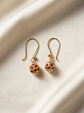 Crimson Bazaar Drops — handmade antiqued gold-tone metal jewelry by Sima & Sid