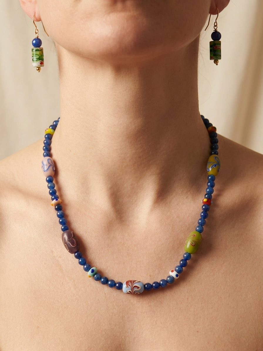 Cobalt Garden Choker