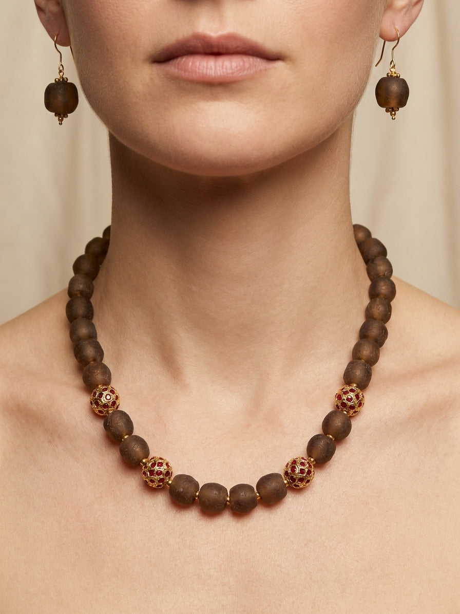 Smoky Quartz Medallion Set