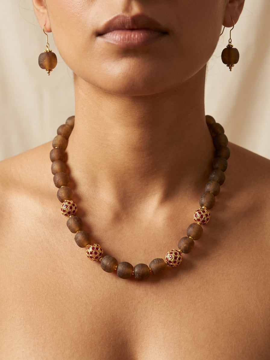 Smoky Quartz Medallion Set