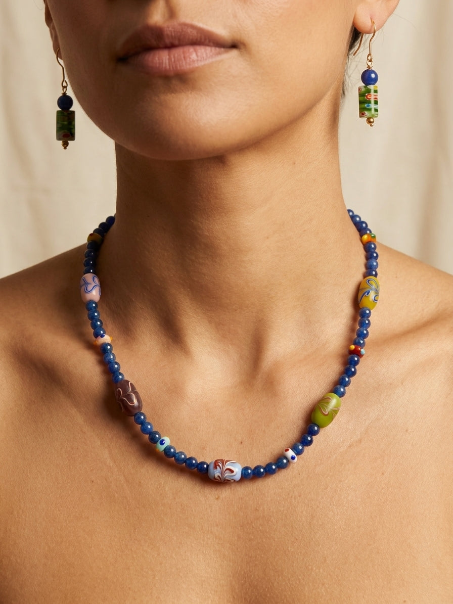 Cobalt Garden Choker
