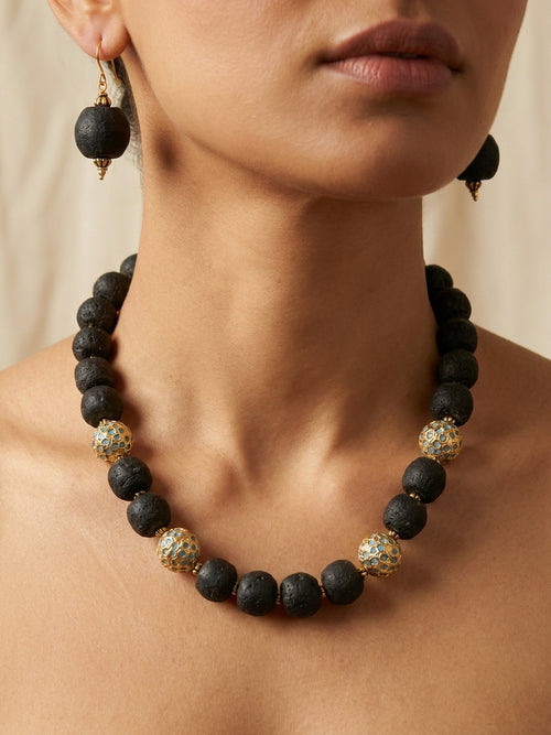 Black Lava Turquoise Treasures