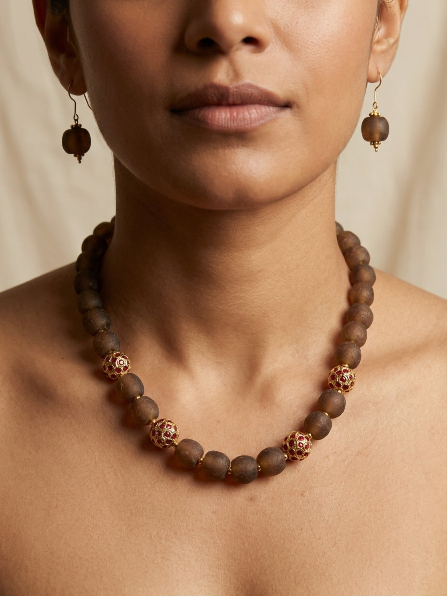 Smoky Quartz Medallion Set