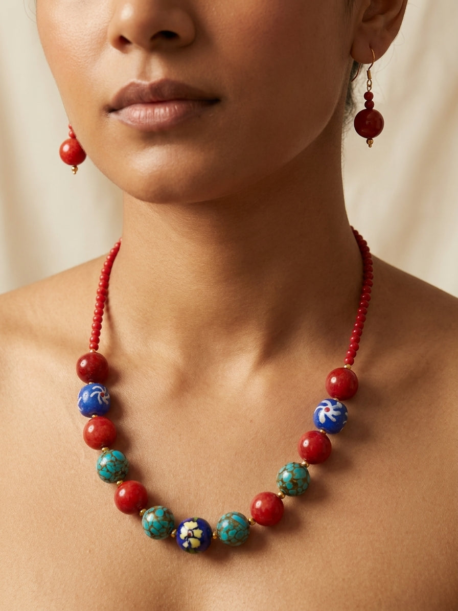 Jaipur Garden Necklace Set