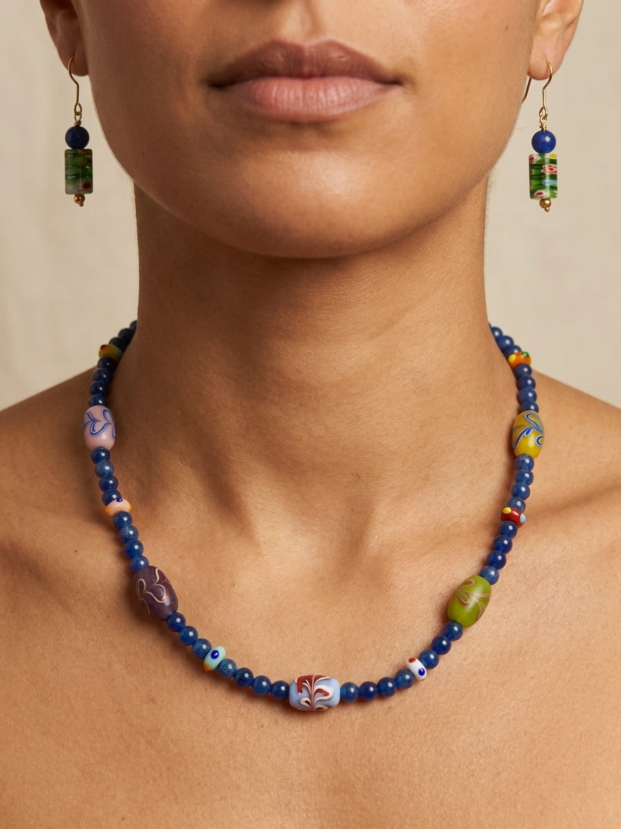Cobalt Garden Choker