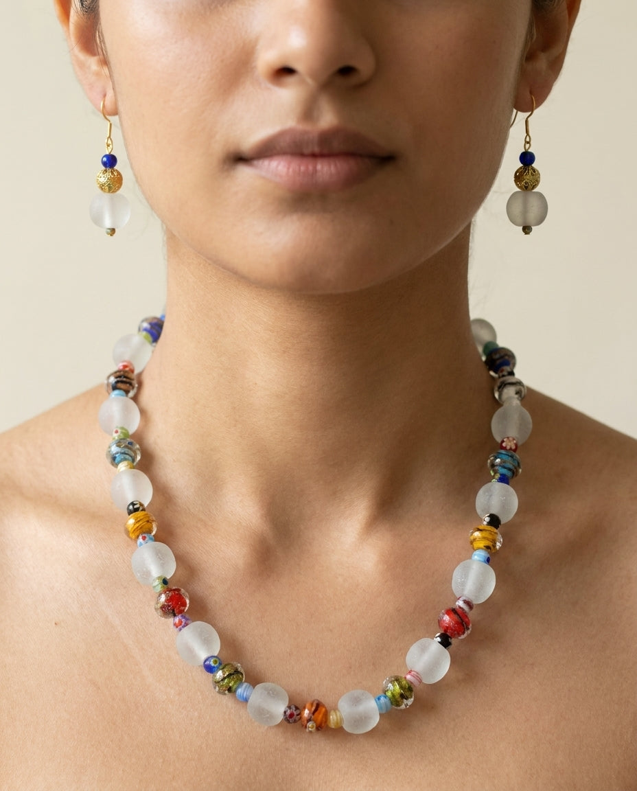 Frosted Carnival Necklace Set