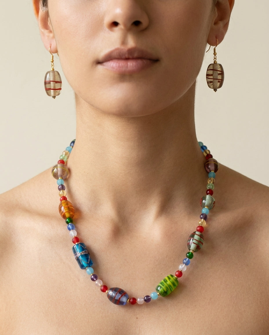 Mosaic Garden Necklace & Earring Set