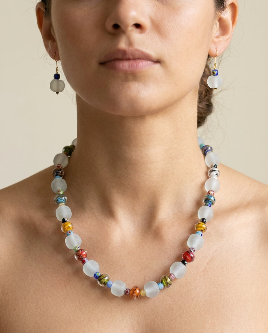 Frosted Carnival Necklace Set