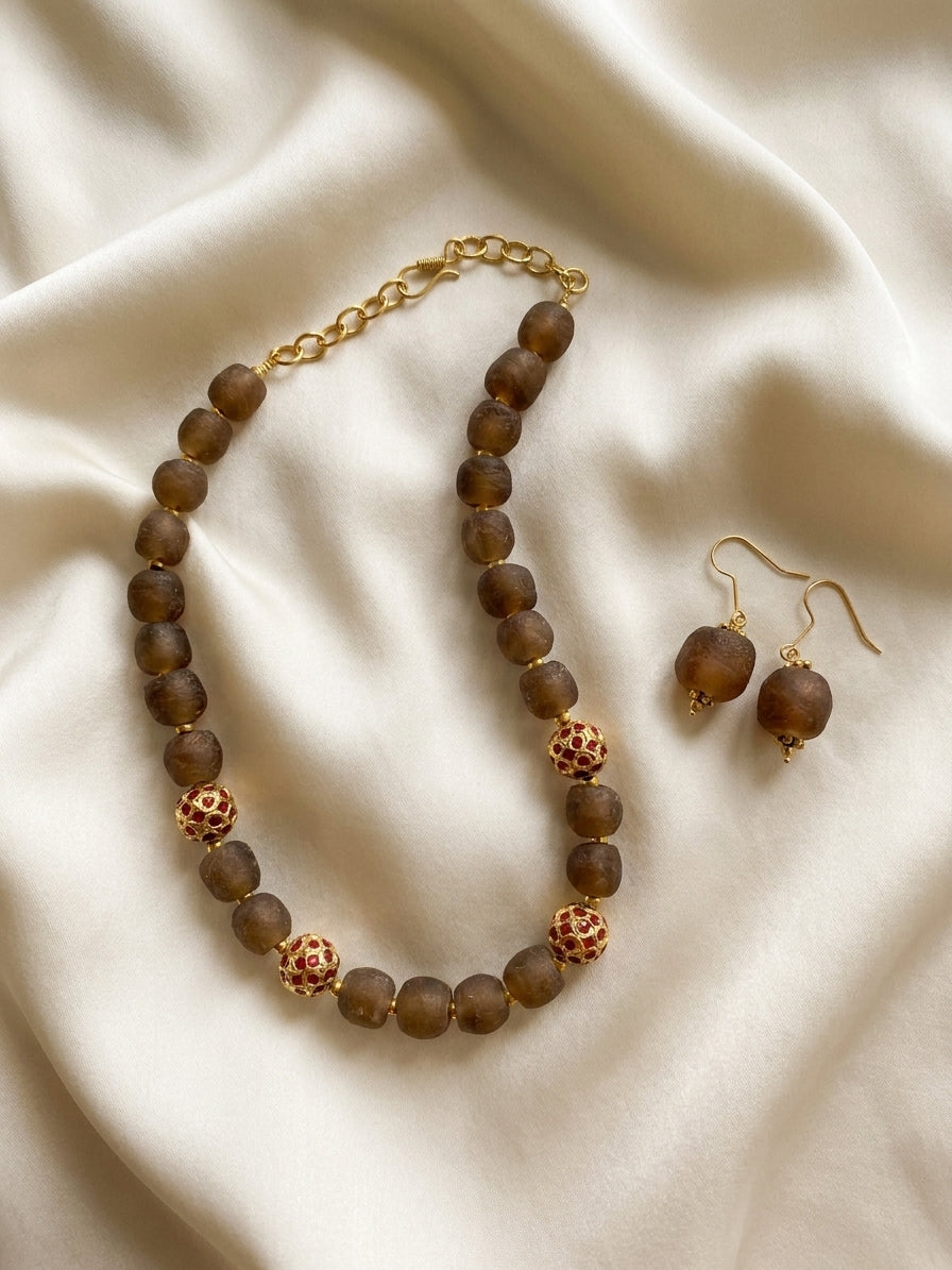 Smoky Quartz Medallion Set