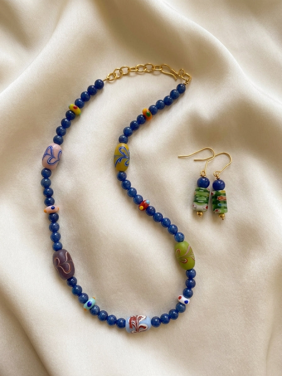 Cobalt Garden Choker