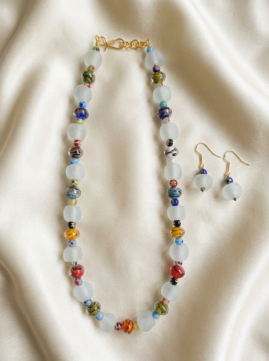 Frosted Carnival Necklace Set