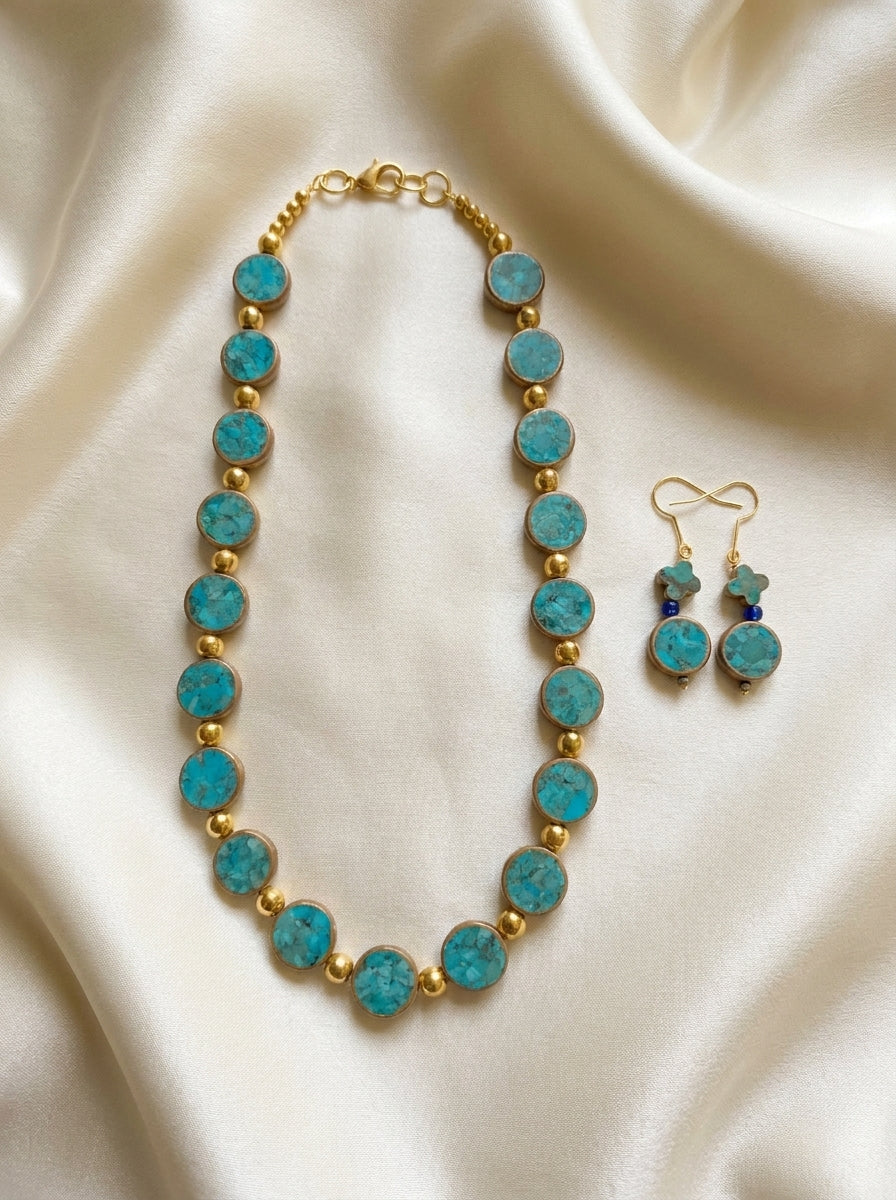 Turquoise Basin Necklace Set