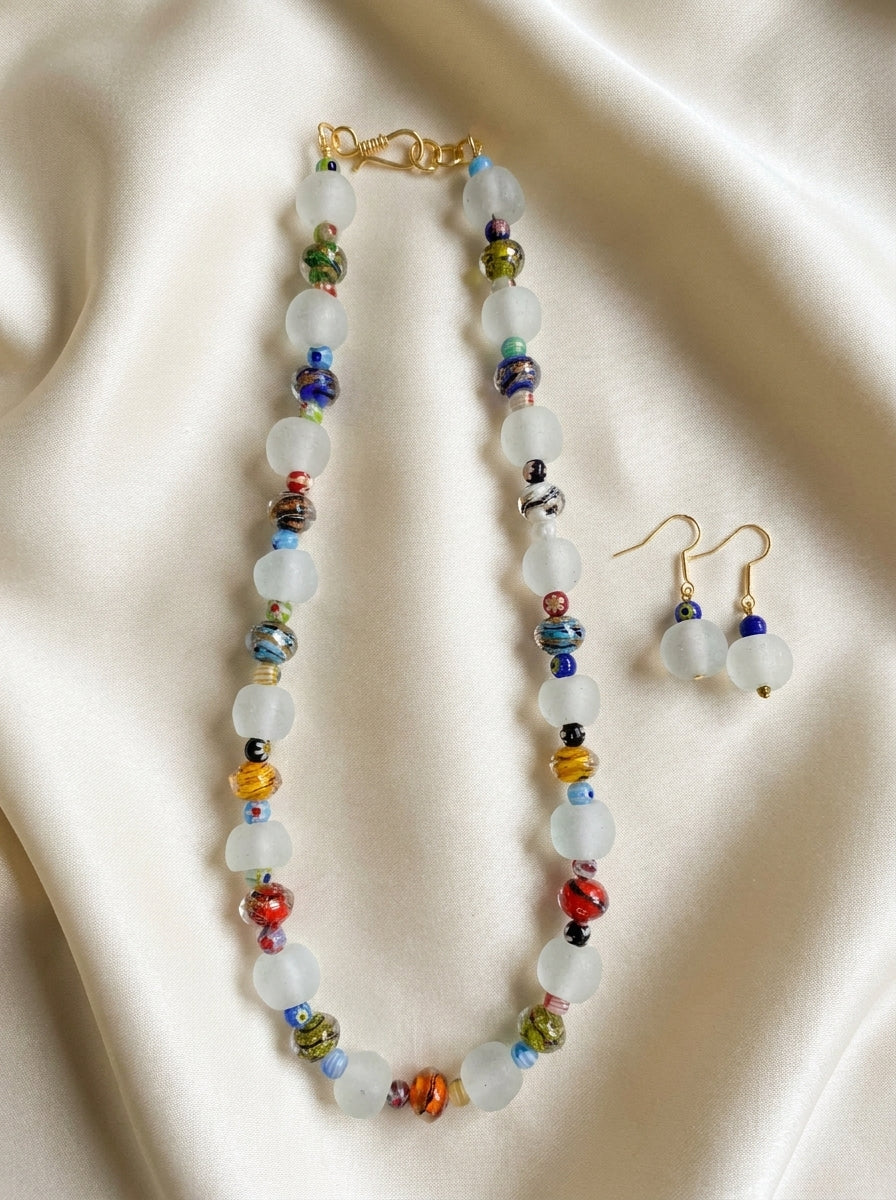 Frosted Carnival Necklace Set