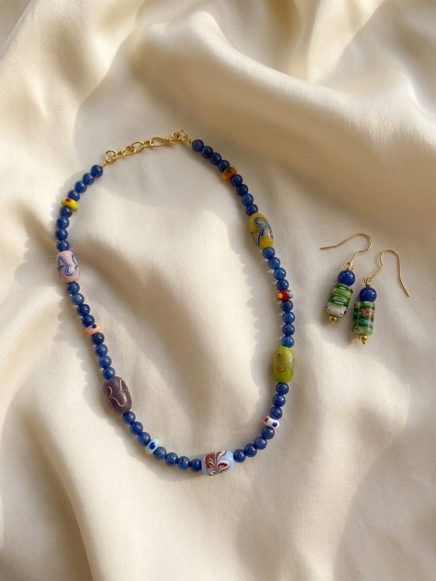 Cobalt Garden Choker