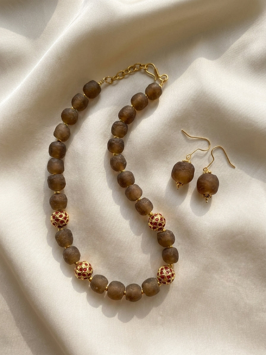 Smoky Quartz Medallion Set
