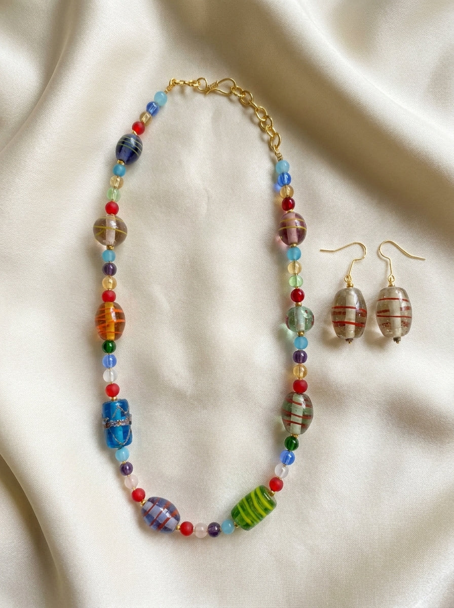 Mosaic Garden Necklace & Earring Set