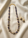 Lapis Pavilion Set — handmade deep blue stone jewelry by Sima & Sid