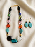 Noir Kaleidoscope Set — handmade lampwork glass jewelry by Sima & Sid