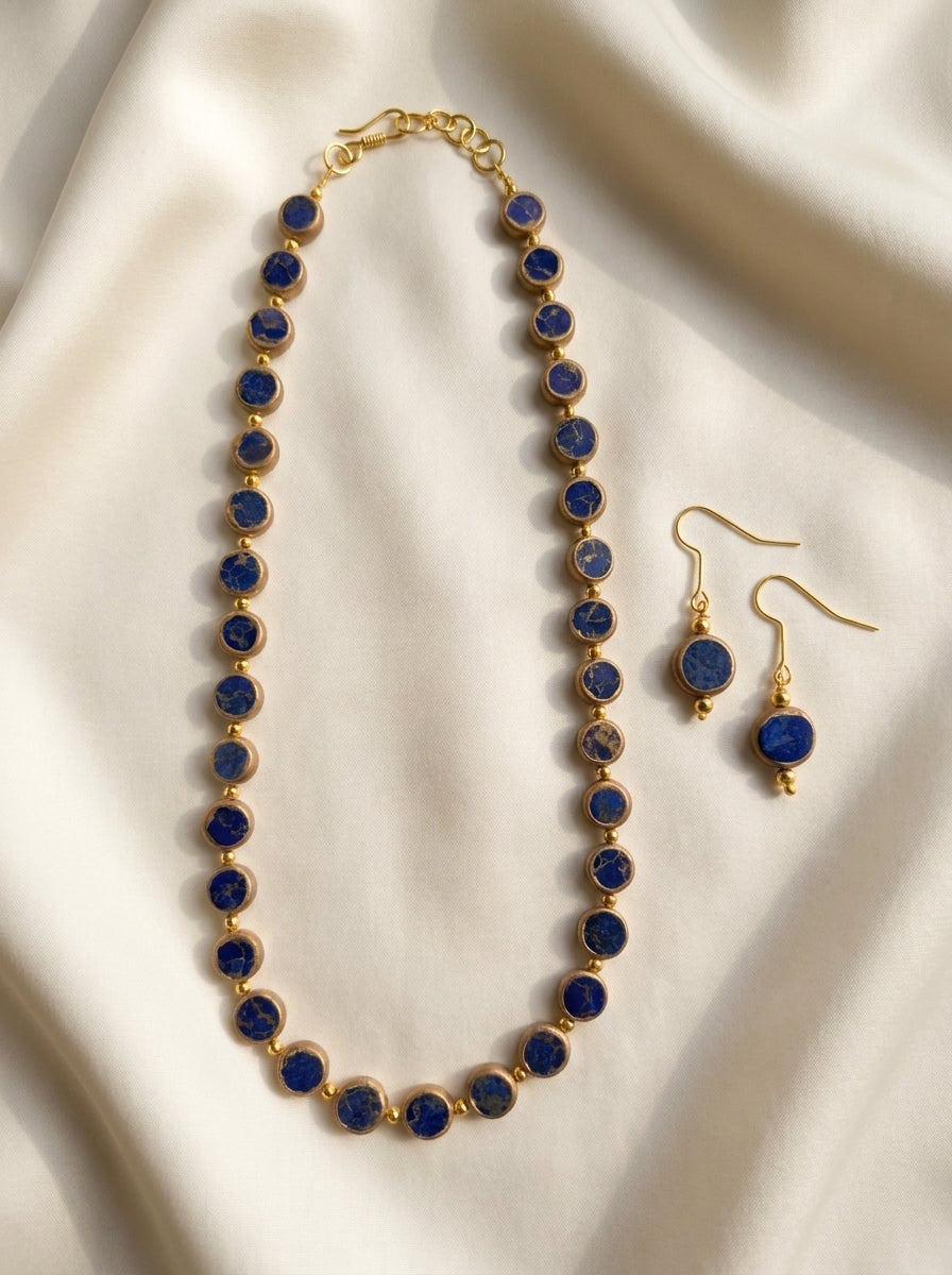 Lapis Reverie Set — handmade deep blue stone jewelry by Sima & Sid