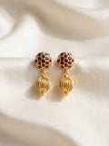 Ruby Majlis Drops — handmade gold-tone metal jewelry by Sima & Sid